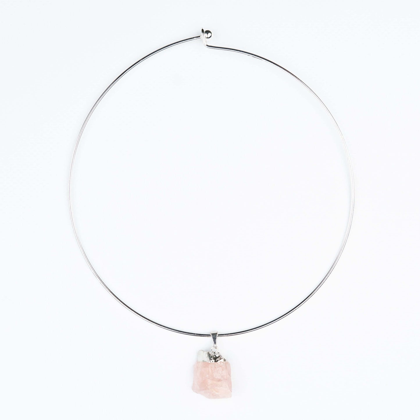 Кулон с Розовым Кварцем с посеребрением onesize Rq-2