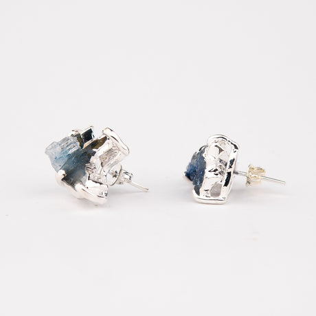 Сережки з Блакитним кришталем з посрібленням onesize-5