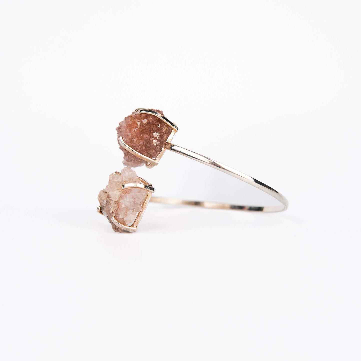 Браслет з Рожевим аметистом з посрібленням onesize Pa-117