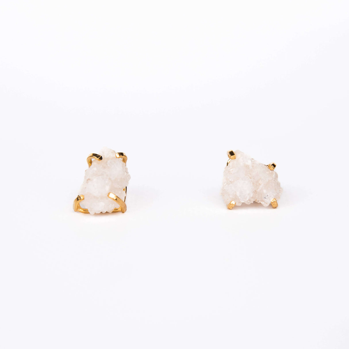 Серьги с розовым аметистом с позолотой onesize Pa-103