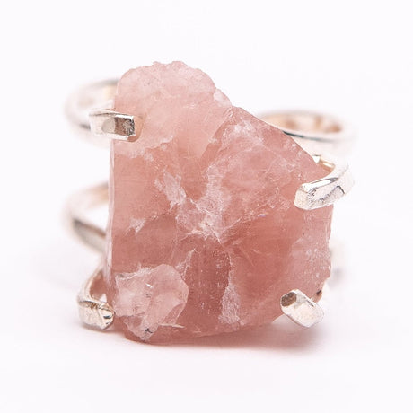 Каблучка з полуничним кварцом з посрібленням арк onesize Pk-10
