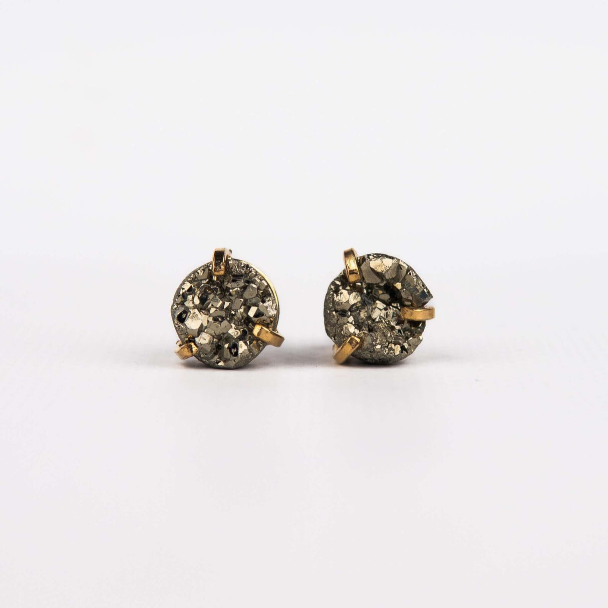 Серьги с пиритом с позолотой onesize Py-126