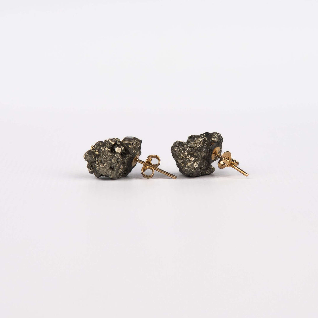 Серьги с пиритом с позолотой onesize Py-22