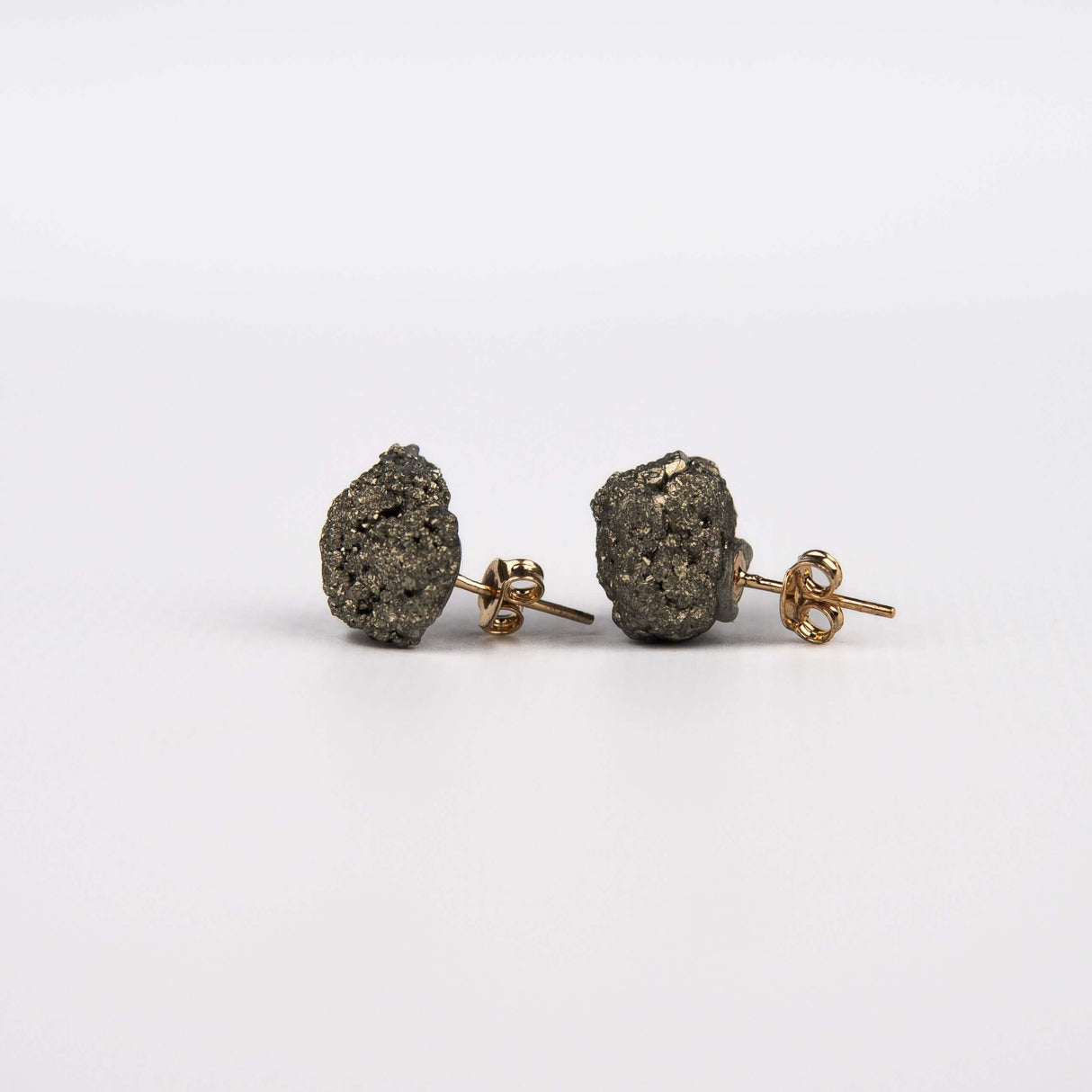Серьги с пиритом с позолотой onesize Py-15