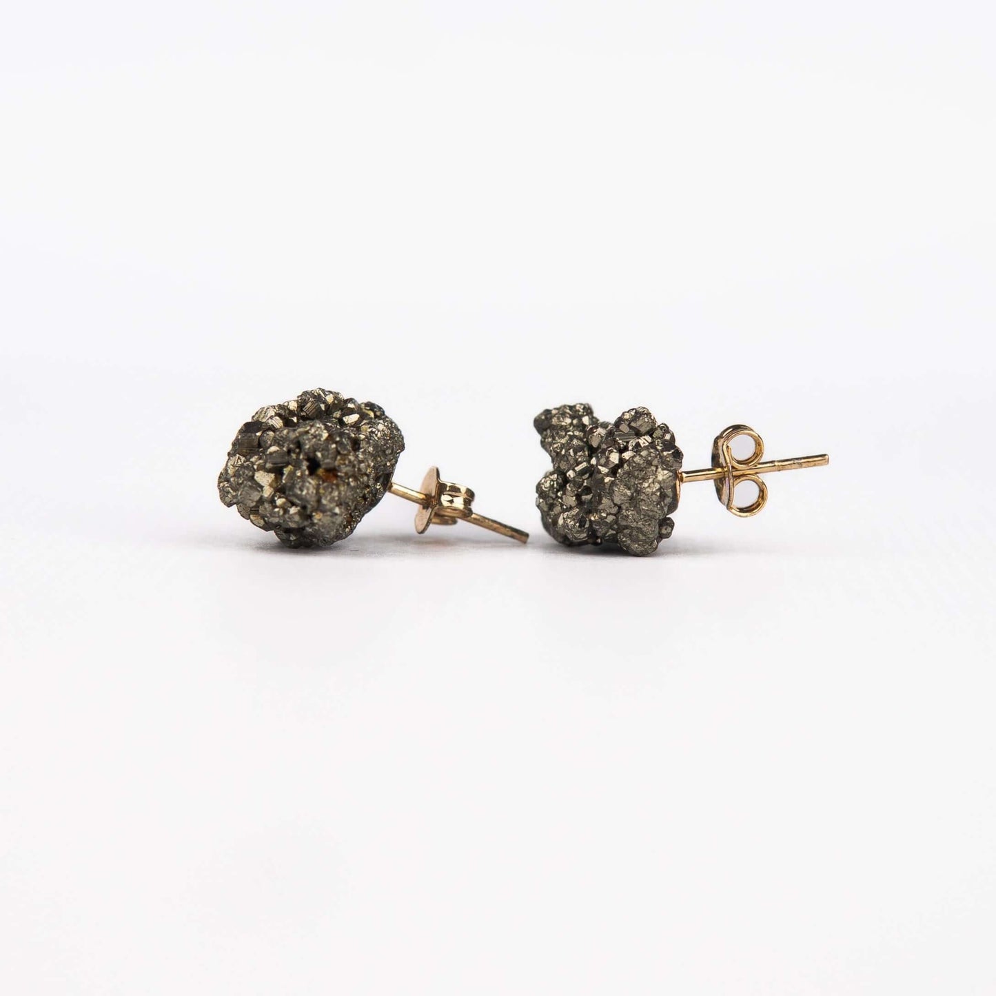 Серьги с пиритом с позолотой onesize Py-9