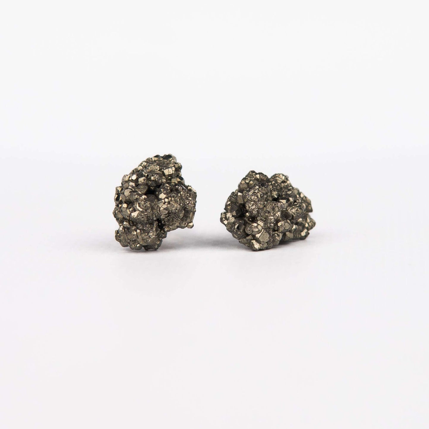 Сережки з піритом з позолотою onesize Py-7