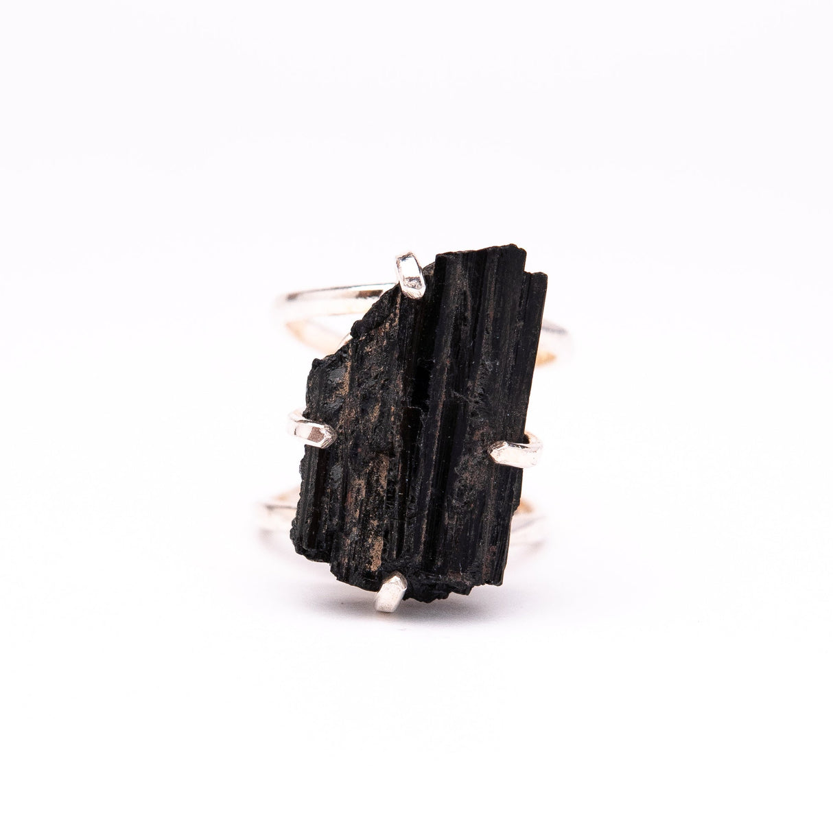 Каблучка з турмаліном з посрібленням арк onesize Tu-13