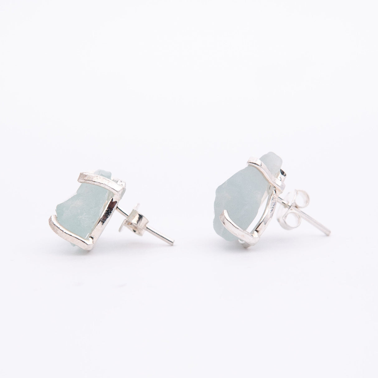 Сережки з Аквамарином з посрібленням onesize Aq-27
