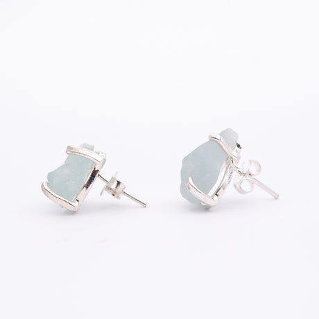 Сережки з Аквамарином з посрібленням onesize Aq-27