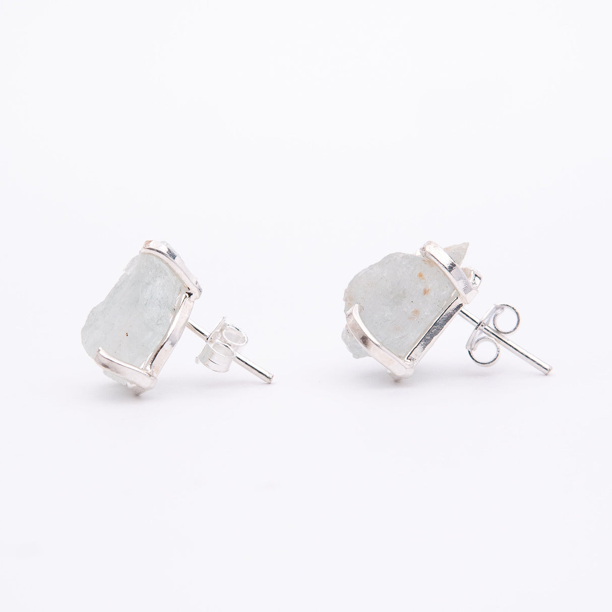 Сережки з Аквамарином з посрібленням onesize Aq-28
