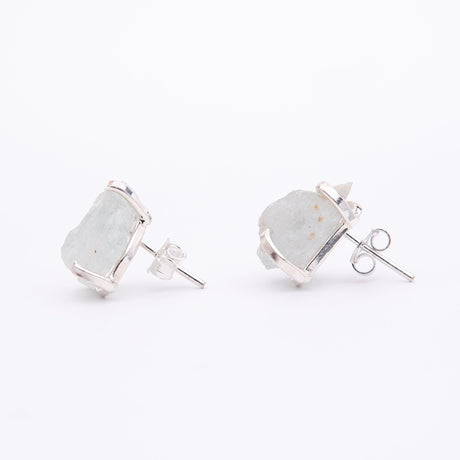 Сережки з Аквамарином з посрібленням onesize Aq-28