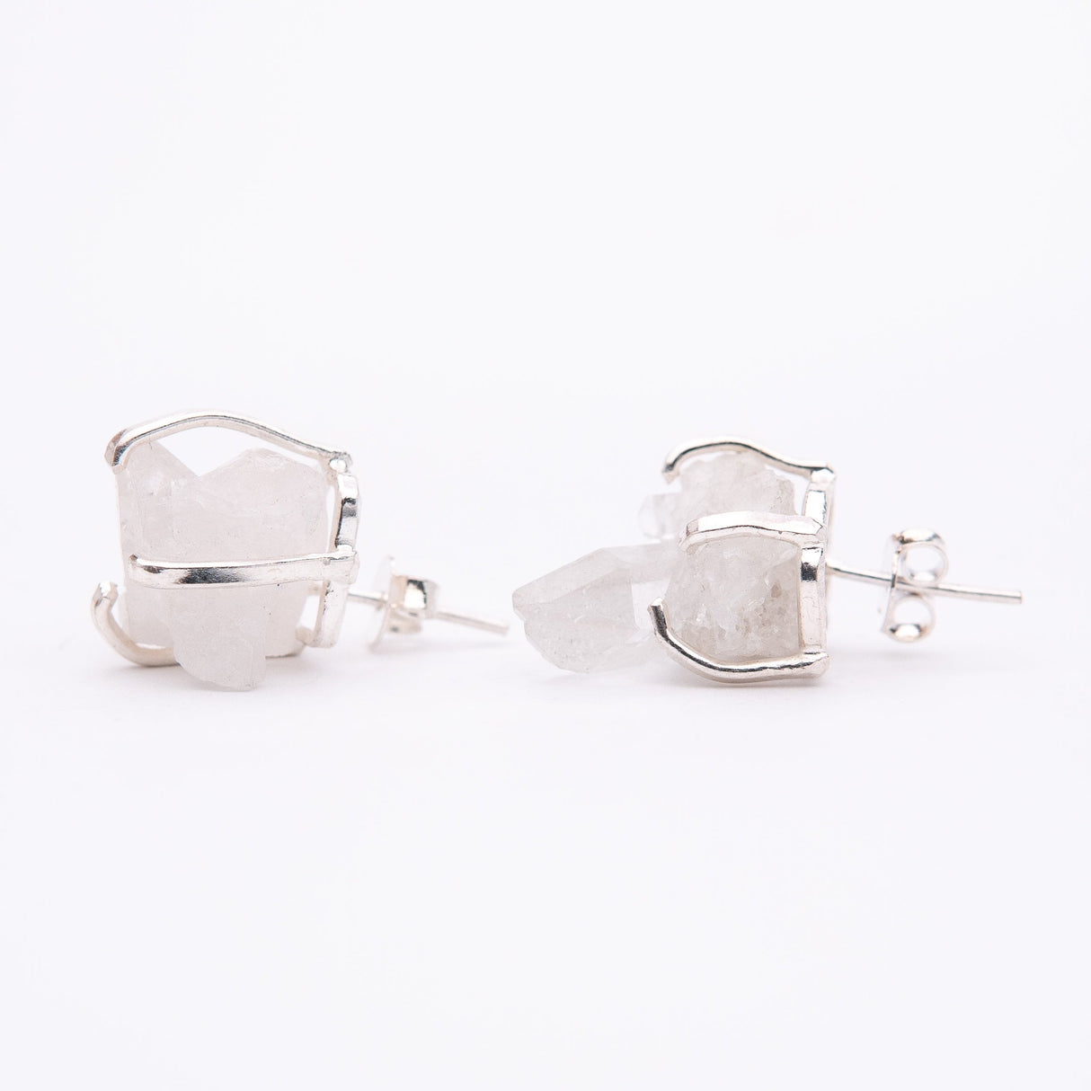 Сережки з кришталем з посрібленням onesize Sh-18