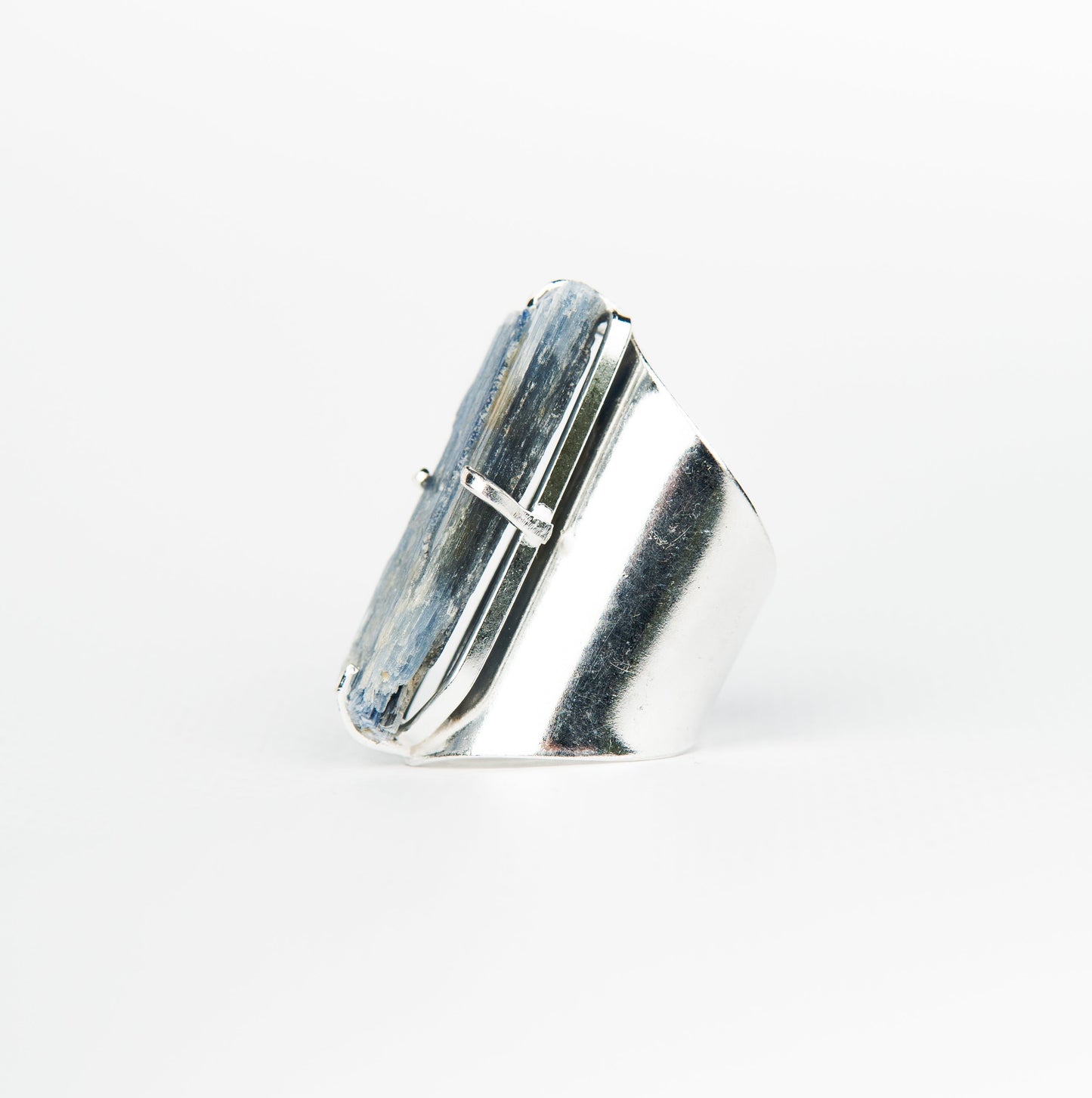 Каблучка з Кіаніта з посрібленням onesize K-7