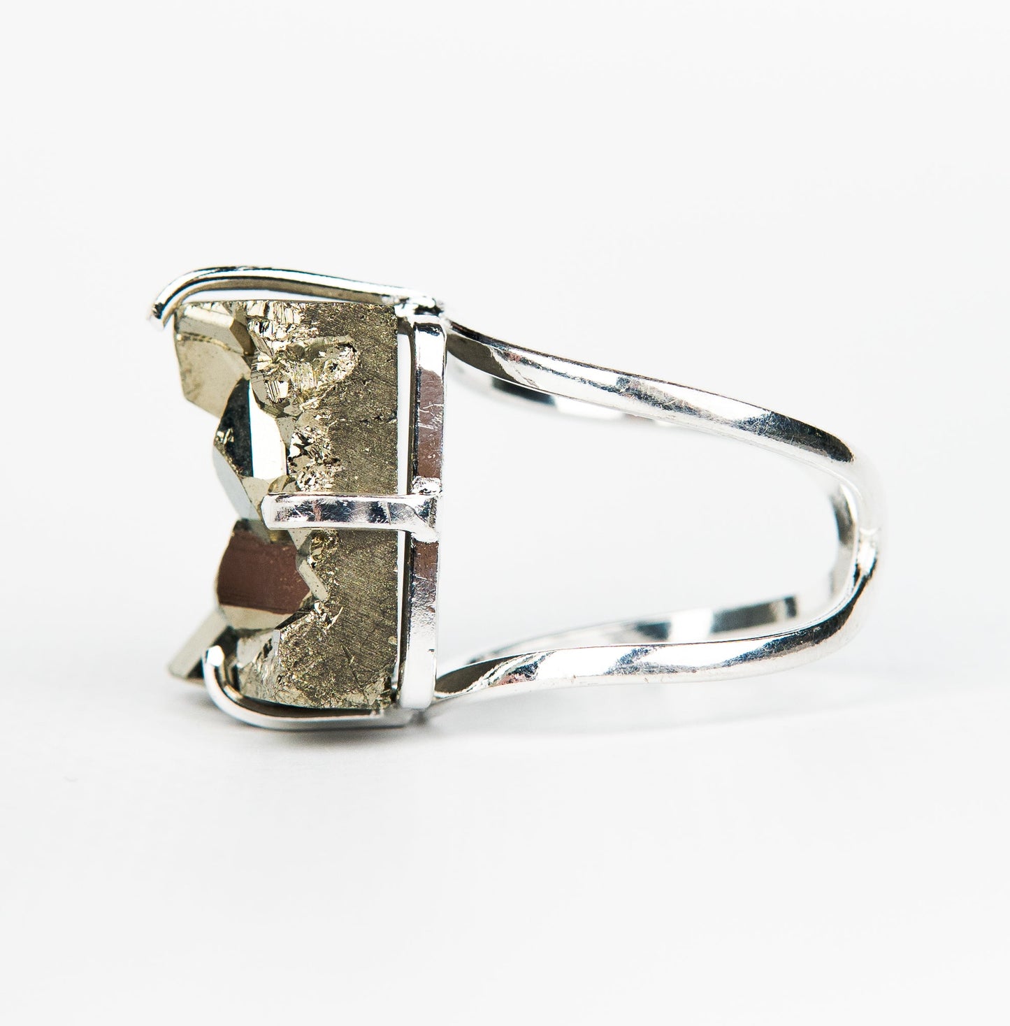 Кольцо с пиритом с позолотой onesize Py-58