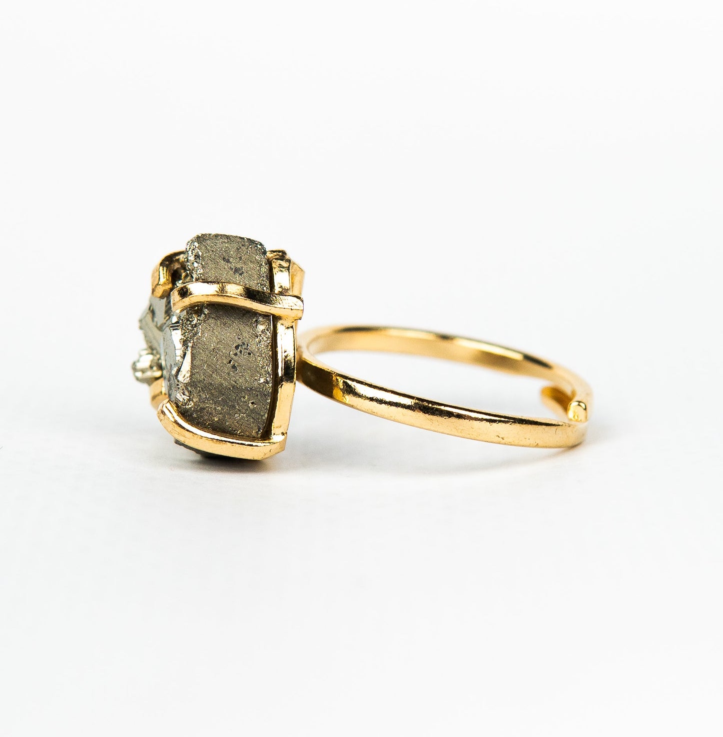 Каблучка з піритом з позолотою onesize Py-73