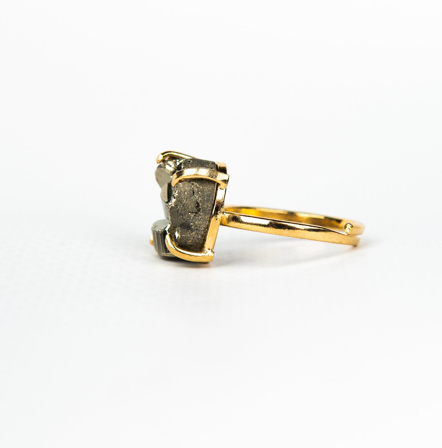 Каблучка з піритом з позолотою onesize Py-20