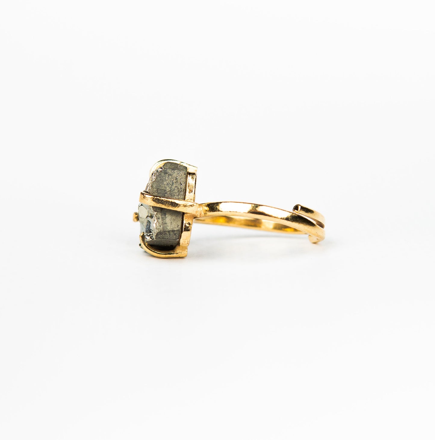 Каблучка з піритом з позолотою onesize Py-22