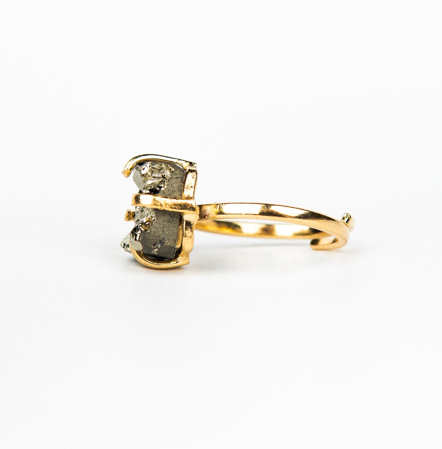 Каблучка з піритом з позолотою onesize Py-25