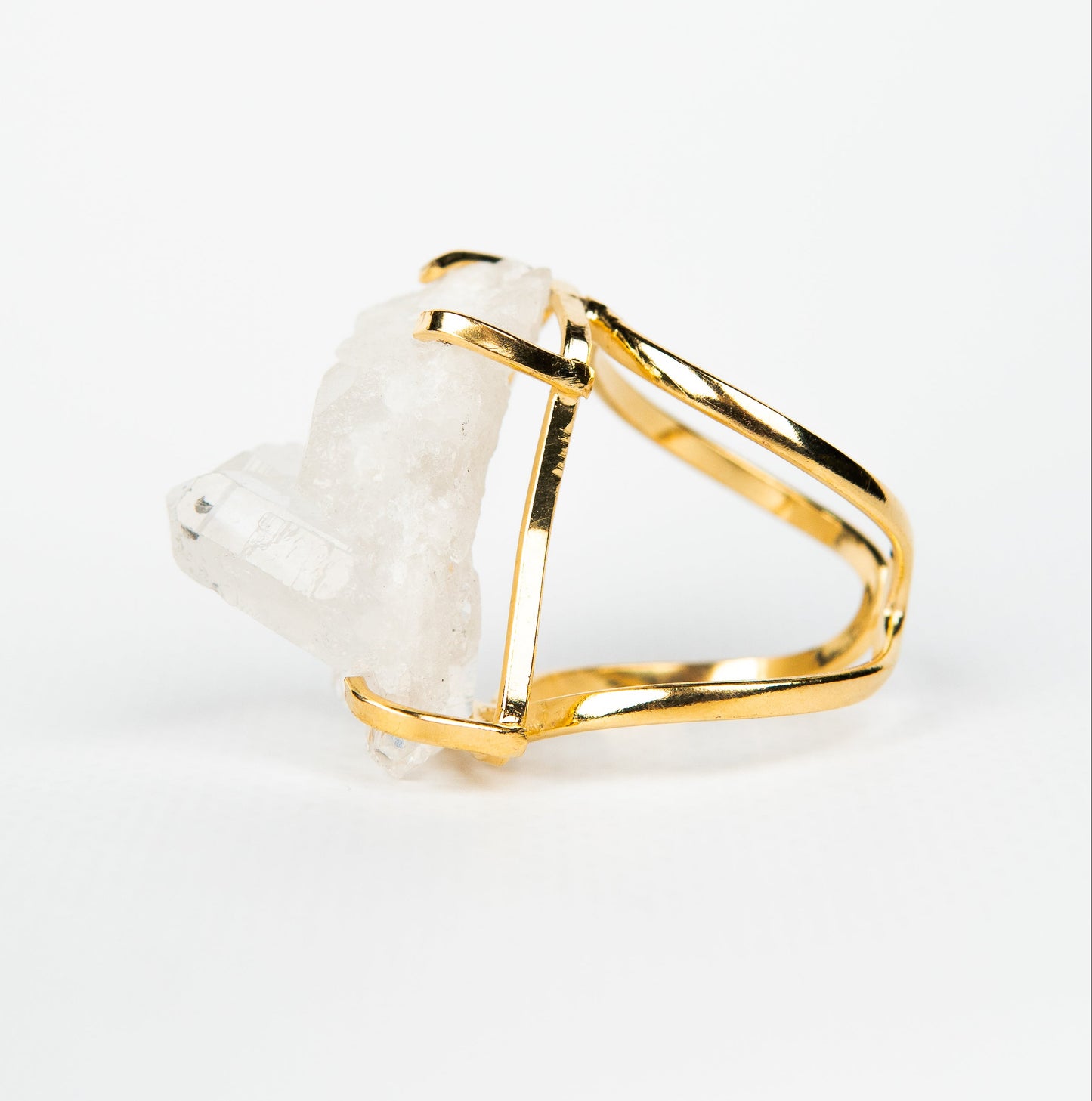 Каблучка з Кришталем з позолотою onesize Cr-17