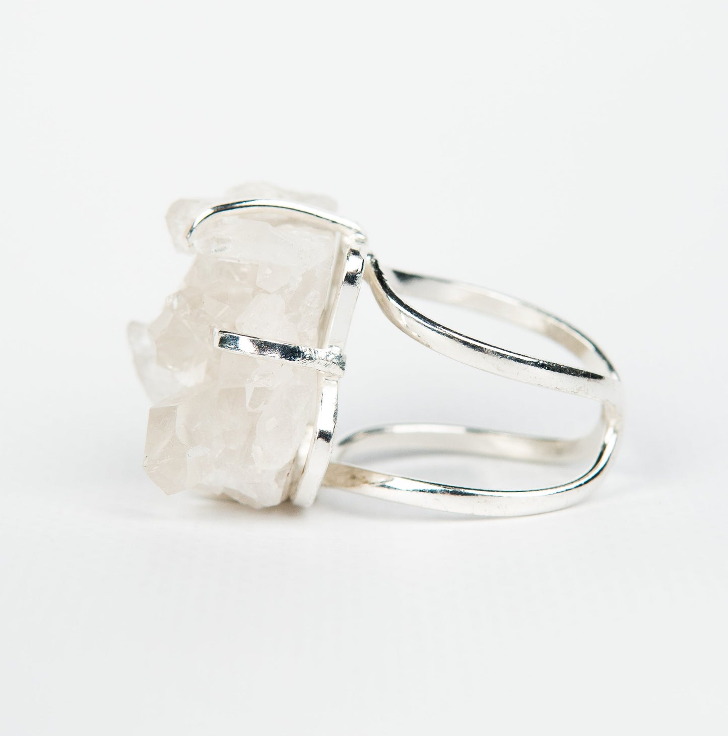 Каблучка з Кришталем з посрібленням onesize Cr-20