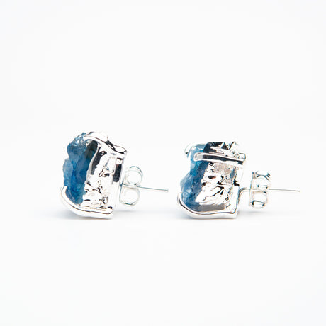 Сережки з Блакитним кришталем з посрібленням onesize-11