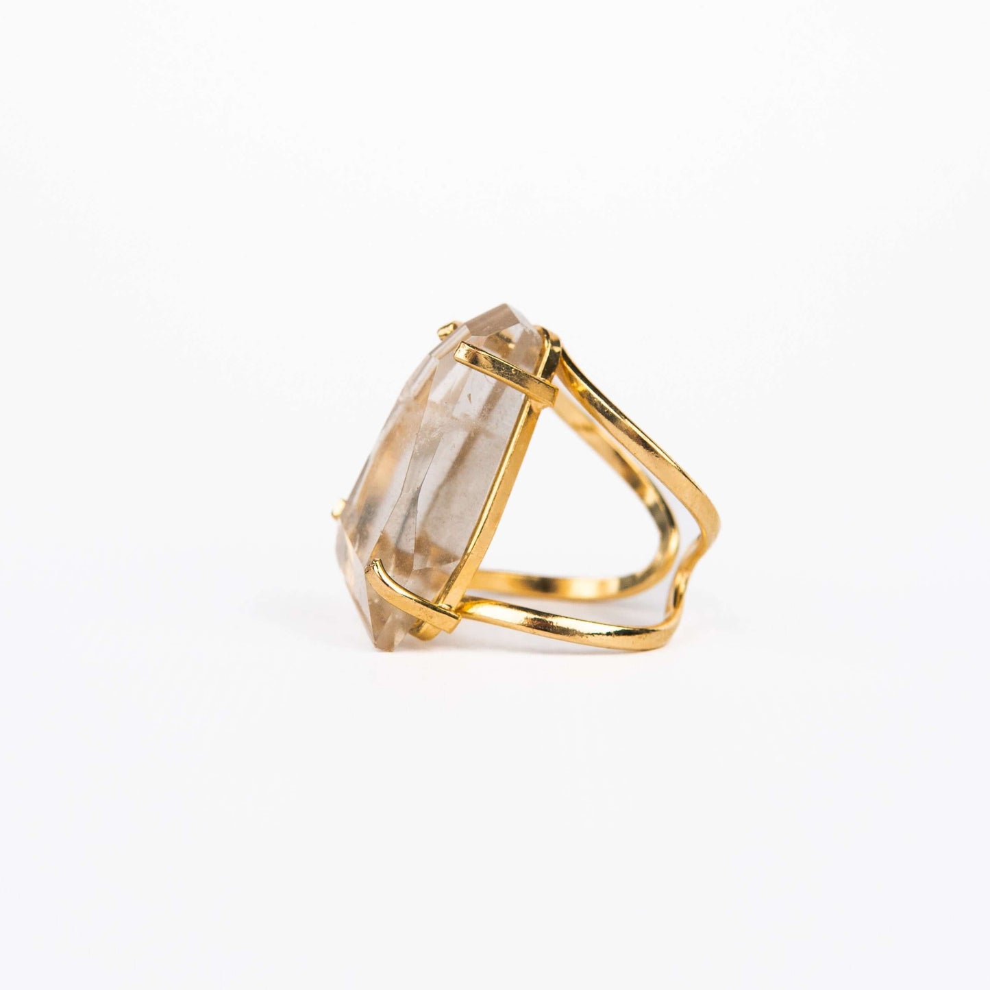 Каблучка з Гранованим кришталем з позолотою onesize Fcr-123