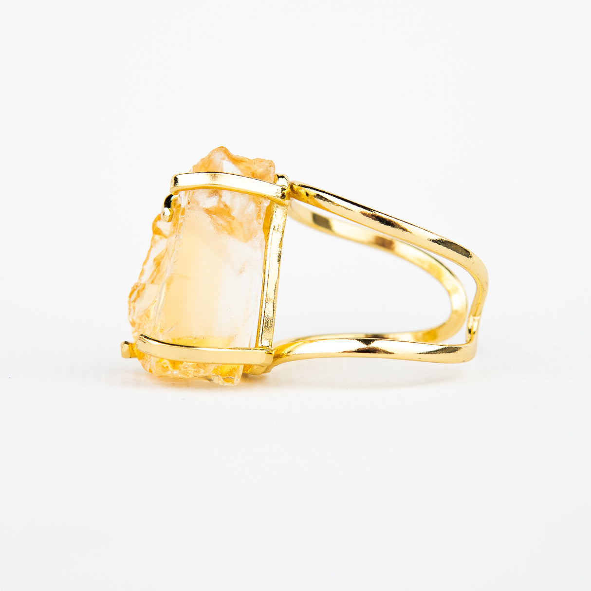 Каблучка з цитрином з позолотою арк onesize Сt-3