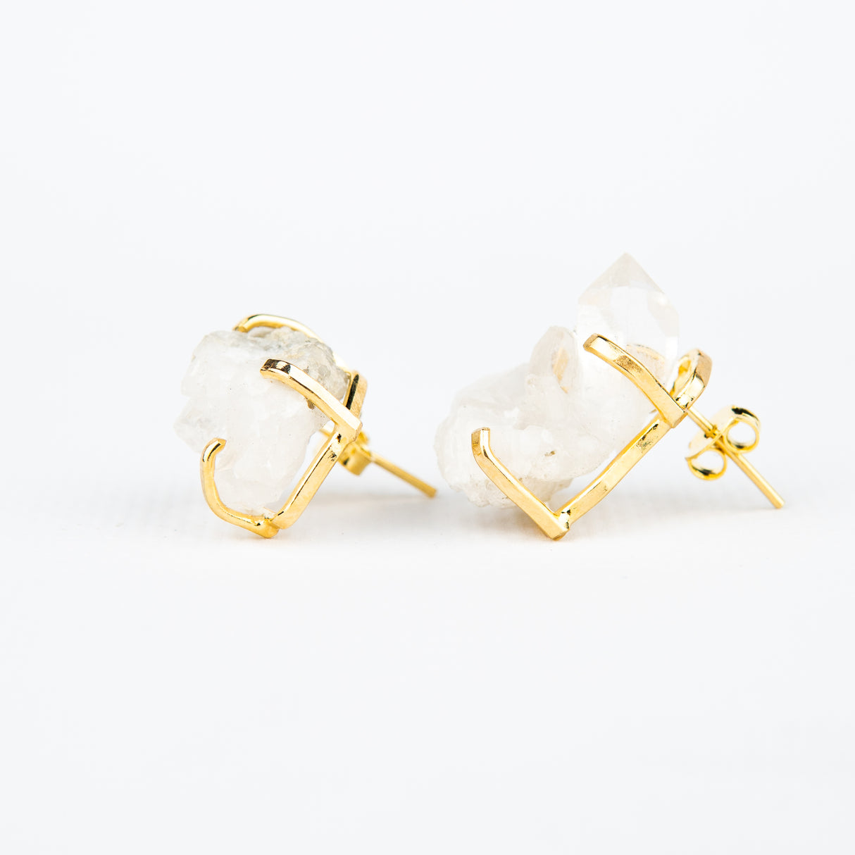 Сережки з кришталем з позолотою onesize Sh-10