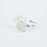 Кольцо с прозрачным хрусталем с посеребрением onesize Cr-7