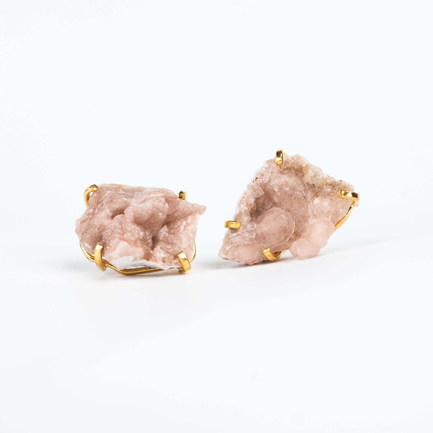 Серьги с розовым аметистом с позолотой onesize Pa-3