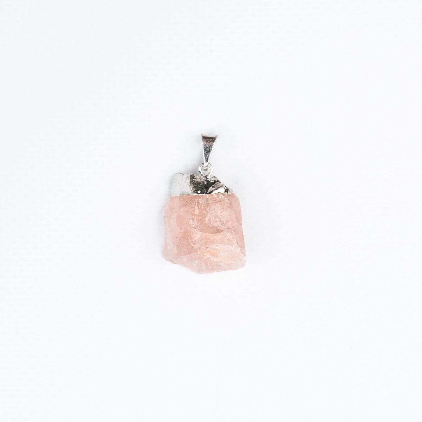 Кулон с Розовым Кварцем с посеребрением onesize Rq-2