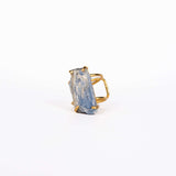 Кольцо с Кианитом с позолотой onesize Ki-119