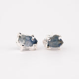 Сережки з Блакитним кришталем з посрібленням onesize-3