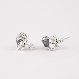 Сережки з Блакитним кришталем з посрібленням onesize-3