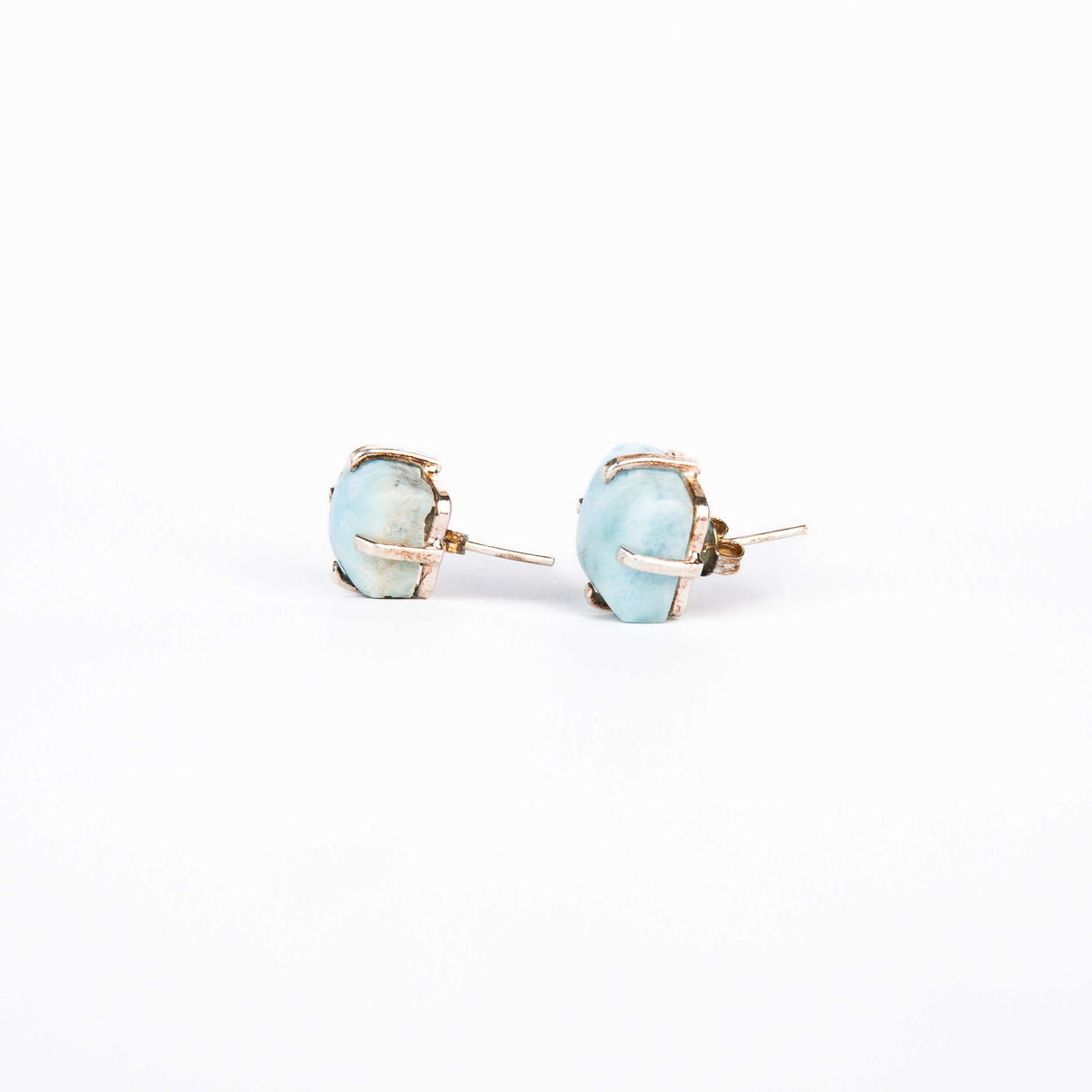 Серьги с ларимаром с посеребрением onesize Lr-102
