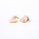 Серьги с розовым аметистом с позолотой onesize Pa-108