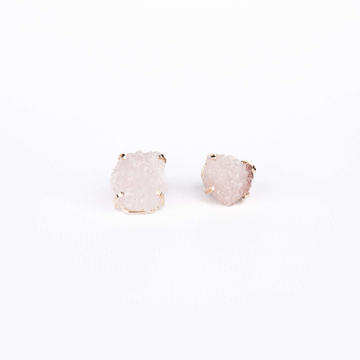 Серьги с розовым аметистом с посеребрением onesize Pa-106