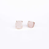 Серьги с розовым аметистом с посеребрением onesize Pa-106