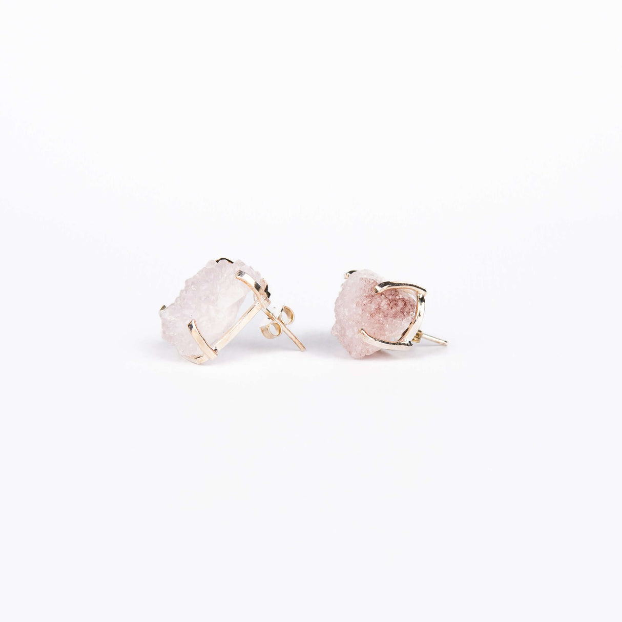 Серьги с розовым аметистом с посеребрением onesize Pa-106