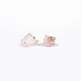 Серьги с розовым аметистом с посеребрением onesize Pa-106