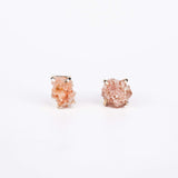Серьги с розовым аметистом с посеребрением onesize Pa-105