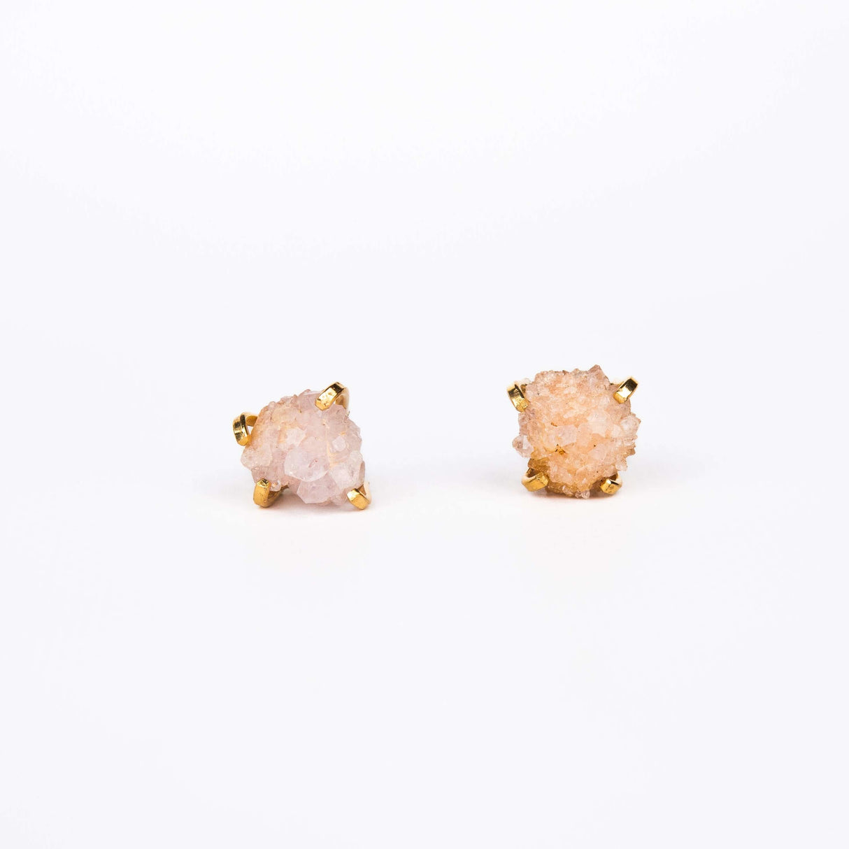Серьги с розовым аметистом с позолотой onesize Pa-104