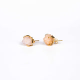 Серьги с розовым аметистом с позолотой onesize Pa-104