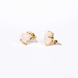 Серьги с розовым аметистом с позолотой onesize Pa-103
