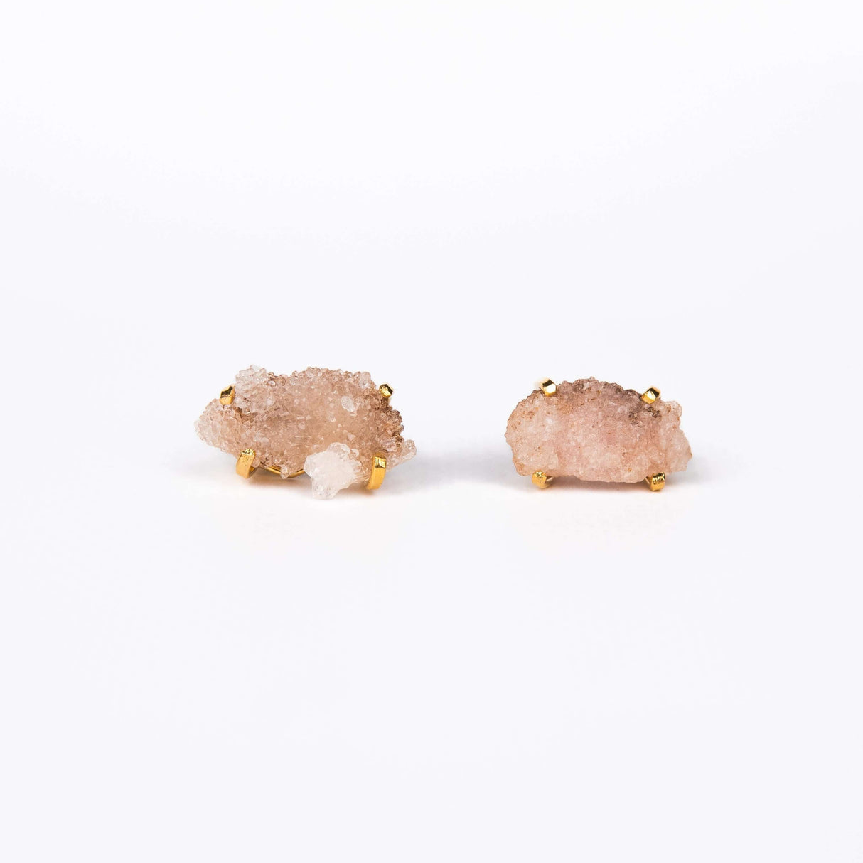 Серьги с розовым аметистом с позолотой onesize Pa-102