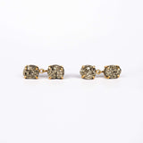 Серьги с пиритом с позолотой onesize Py-189