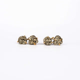 Серьги с пиритом с позолотой onesize Py-186