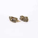 Серьги с пиритом с позолотой onesize Py-24