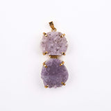 Кулон с темным аметистом с позолотой onesize Da-128