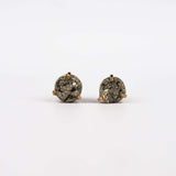 Серьги с пиритом с позолотой onesize Py-127